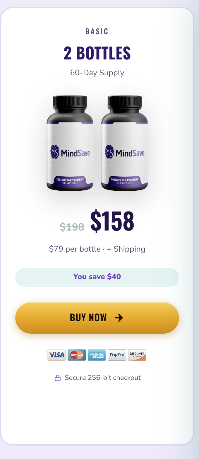 Mind Save 60 day supply pricing